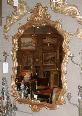 Lot 354 - Louis XV Style Gilt Decorated Mirror