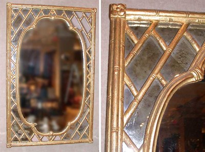 Lot 332 - Faux Bamboo Gilt Decorated Mirror