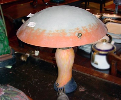 Lot 220 - Art Deco Style Frosted Glass Lamp
