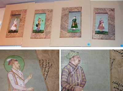 Lot 247 - Group of Six Persian Manuscript Panels