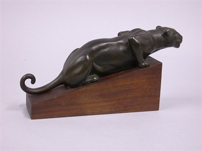 Lot 779 - Art Deco Style Bronze Figure of a Panther...