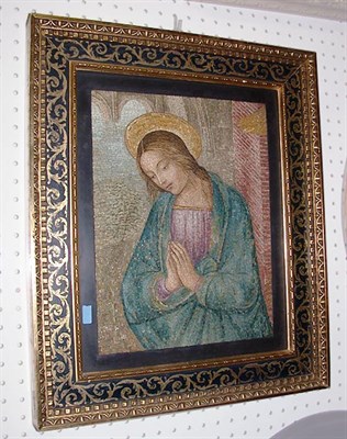 Lot 159 - Mosaic Plaque Depicting the Virgin Mary Height...