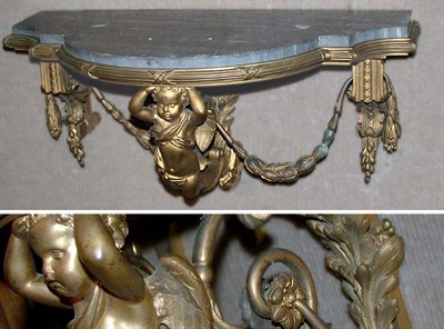 Lot 213 - Louis XVI Style Gilt-Bronze and Gray Marble...