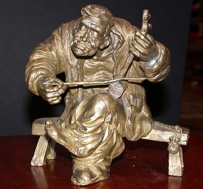 Lot 256 - Patinated-Metal Figure