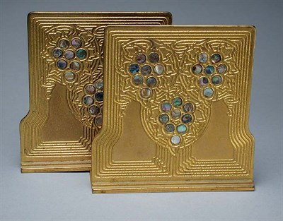 Lot 1230 - Pair of Tiffany Studios Gilt-Bronze Bookends...