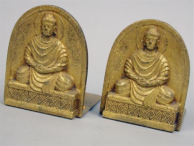 Lot 1293 - Pair of Tiffany Studios Gilt-Bronze Bookends...
