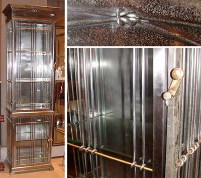 Lot 341 - Steel and Brass Vitrine
