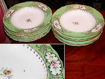 Lot 280 - Set of Twelve English Porcelain Soup Plates