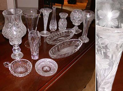 Lot 209 - Group of Cut and Pressed Glass Articles...