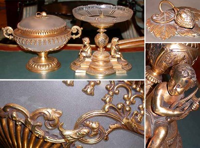 Lot 276 - Two Gilt-Metal and Glass Articles