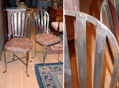 Lot 227 - Set of Six Wrought Metal Bistro Chairs