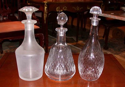Lot 213 - Group of Three Baccarat Glass Decanters