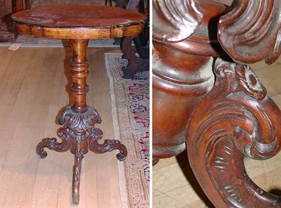 Lot 375 - Victorian Burl-Wood Side Table