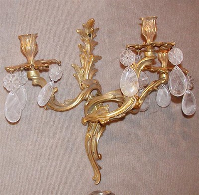 Lot 330 - Pair of Louis XV Style Gilt-Bronze and Rock...