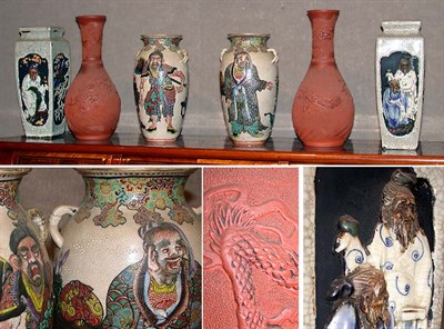 Lot 167 - Group of Three Pairs of Chinese Pottery Vases