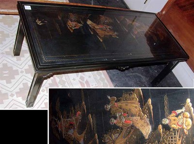 Lot 159 - Black Lacquered Low Table