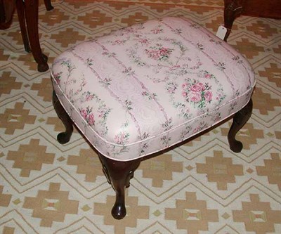 Lot 162 - Georgian Style Upholstered Mahogany Stool