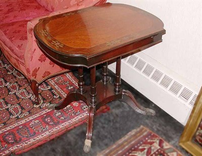 Lot 186 - Regency Style Mahogany and Rosewood Side Table