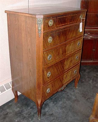 Lot 155 - Louis XV Style Rosewood Tall Chest of Drawers
