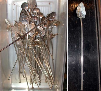 Lot 309A - Group of Mexican Silver Cocktail Stirrers...