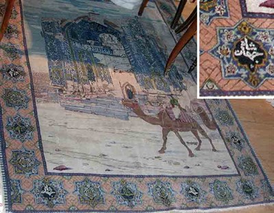 Lot 708 - Kashan Pictorial Rug Central Persia, mid 20th...