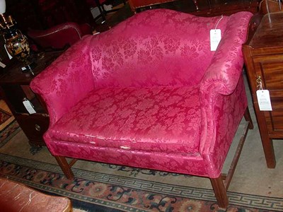 Lot 136 - Georgian Style Upholstered Mahogany Loveseat