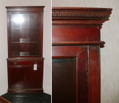 Lot 156 - Pair of Georgian Style Mahogany Corner Cabinets