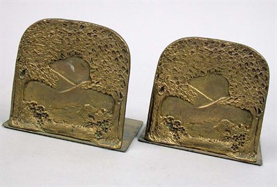 Lot 924 - Pair of Tiffany Furnaces Gilt-Bronze Bookends...