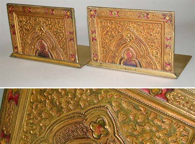 Lot 945 - Pair of Tiffany Furnaces Enameled and...