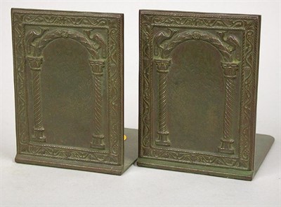 Lot 871 - Pair of Tiffany Studios Patinated-Bronze...