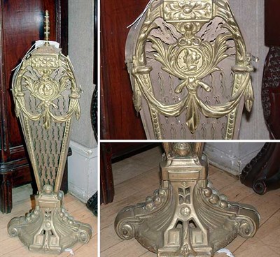 Lot 221 - Two Brass Butterfly Screens
