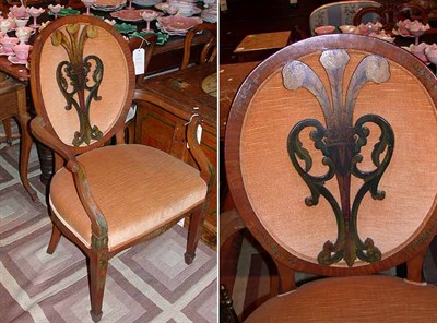 Lot 294 - Pair of Edwardian Style Painted Mahogany...