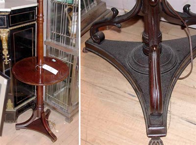 Lot 339 - Two Mahogany Floor Lamps