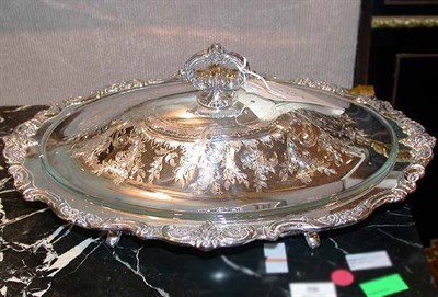 Lot 320 - Silver Plated Covered Serving Dish