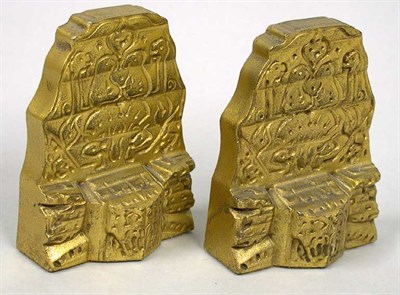 Lot 887 - Pair of Tiffany Studios Gilt-Bronze Bookends...