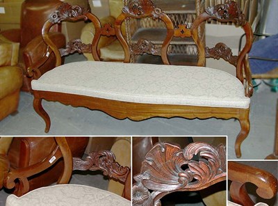 Lot 589 - Rococo Revival Style Carved Mahogany Triple...