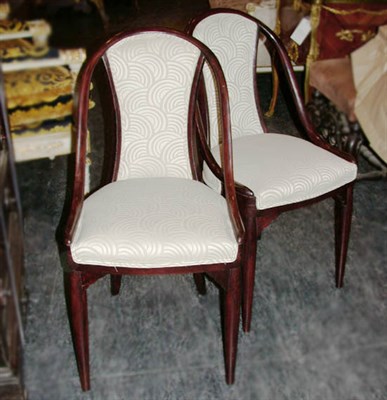 Lot 804 - Set of Four French Art Deco Mahogany Bentwood...