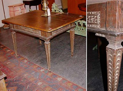 Lot 411 - Italian Neoclassical Style Oak Tavern Table
