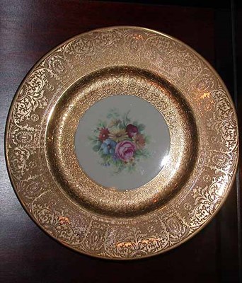 Lot 428 - Group of Nine Gilt Decorated Porcelain Service...