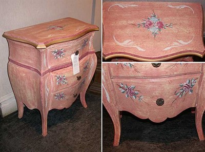 Lot 191A - Pair of Italian Rococo Style Painted Commodinos