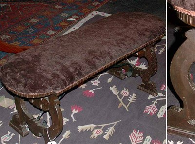 Lot 443A - Italian Walnut Trestle Bench