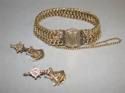Lot 85 - Antique Style Bracelet and Pair of Earrings