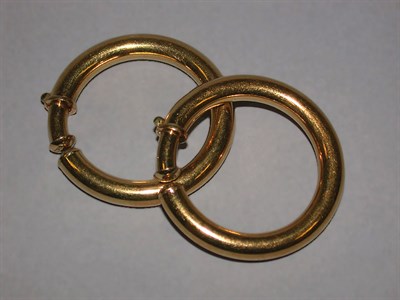 Lot 364 - Pair of Large Hoop Earrings