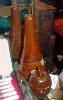 Lot 212A - Two Georgian Style Fruitwood Apple and Pear...