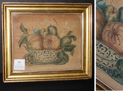 Lot 181 - Watercolor on Velvet Theorem Painting 19th...