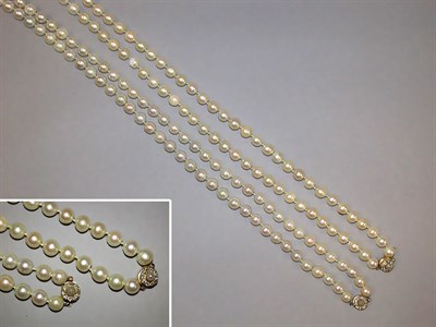 Lot 602 - Two Cultured Pearl Necklaces