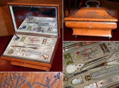 Lot 403 - Regency Style Marcasite Mounted Satinwood...