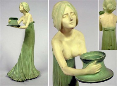 Lot 1091 - Art Nouveau Porcelain Figure of a Woman Height...