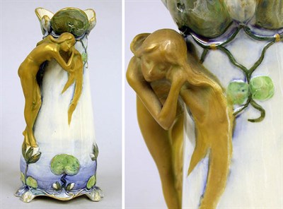 Lot 1092 - Ernst Wahliss Art Nouveau Porcelain Vase Set...