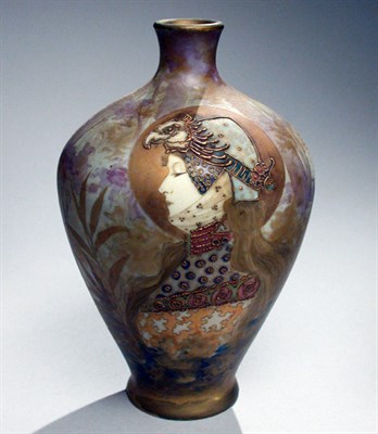 Lot 1103 - Amphora Porcelain Portrait Vase Of baluster...